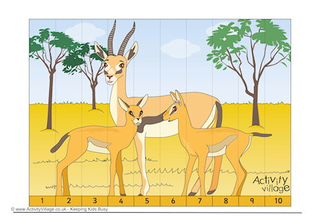 Gazelle Counting Jigsaw Gazelle Counting Jigsaw