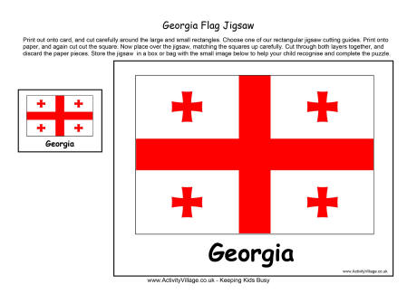 Georgia flag jigsaw Georgia flag jigsaw