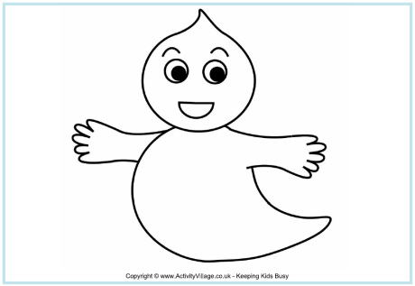 Ghost Colouring Page