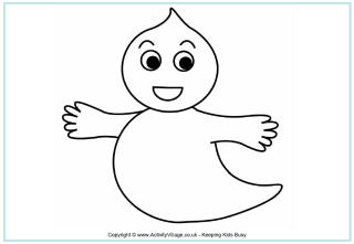 Ghost colouring page