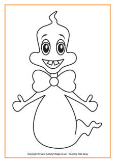 Ghost Colouring Pages