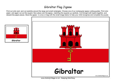 Gibraltar flag jigsaw Gibraltar flag jigsaw