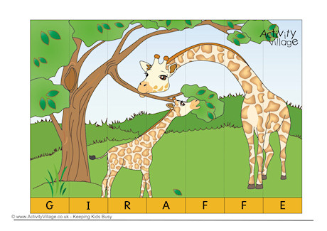 Giraffe Spelling Jigsaw Giraffe Spelling Jigsaw