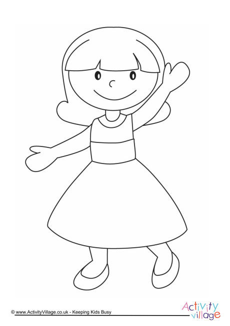 Girl Colouring Page 13
