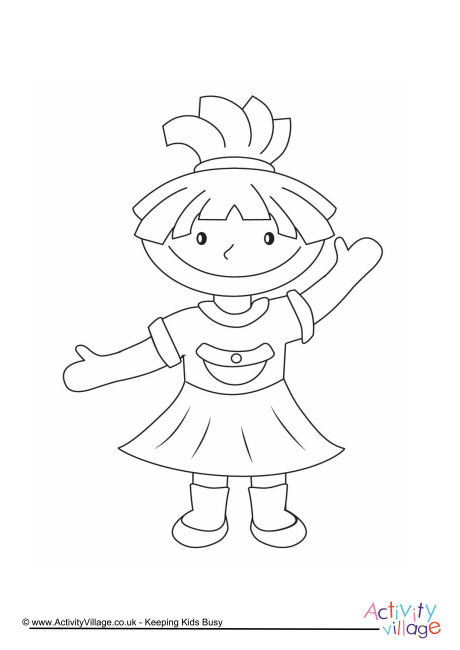 Girl Colouring Page 1