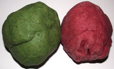 glittery playdough