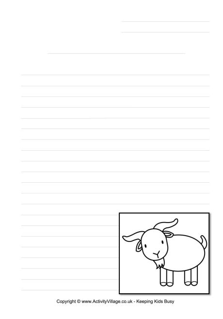 Goat writing page