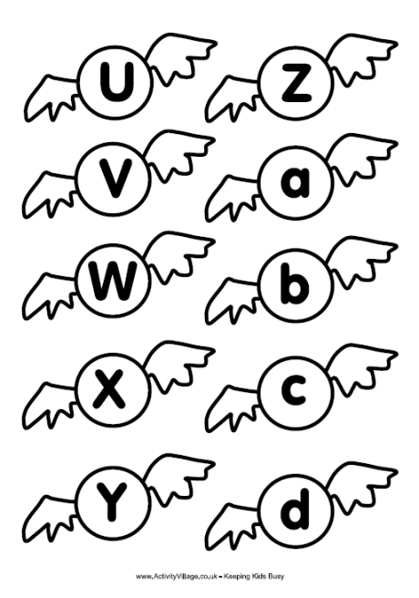 Golden snitch alphabet printable