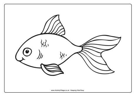 Goldfish Colouring Page 2