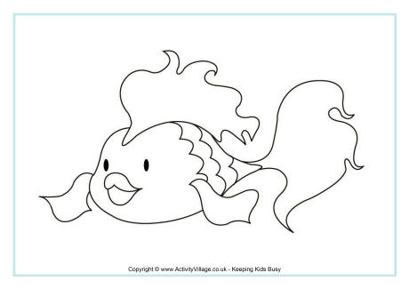 Goldfish colouring page 3