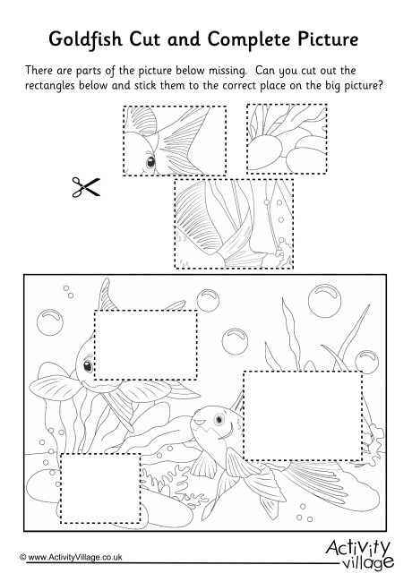 Goldfish Cut And Complete The Picture