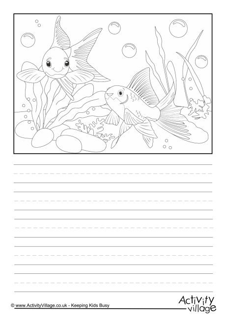 Goldfish Scene Story Paper