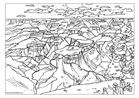 Grand Canyon colouring page Grand Canyon colouring page
