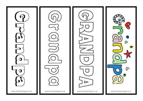 Grandpa bookmarks