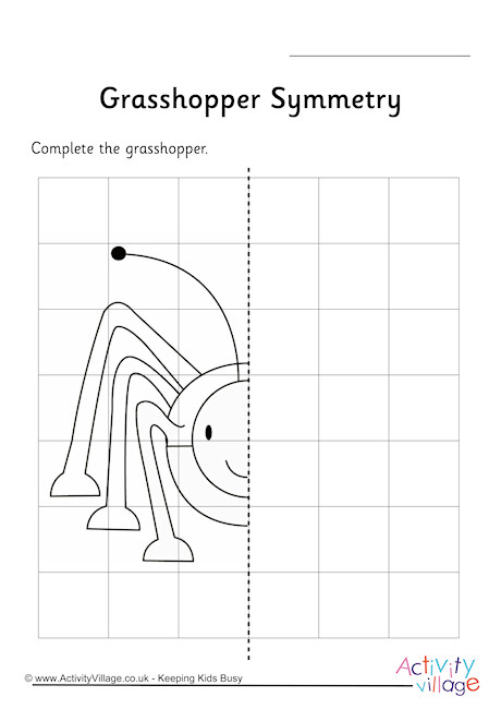 Grasshopper symmetry worksheet