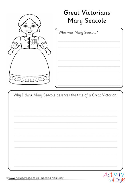 Great Victorians Mary Seacole Worksheet Great Victorians Mary Seacole Worksheet