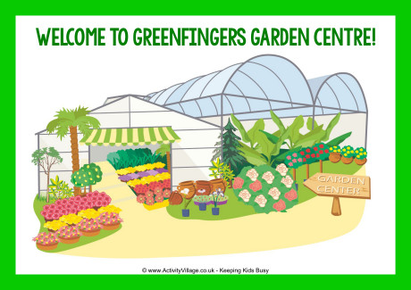 Greenfingers Garden Centre welcome poster