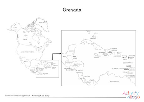 Grenada On Map Of North America