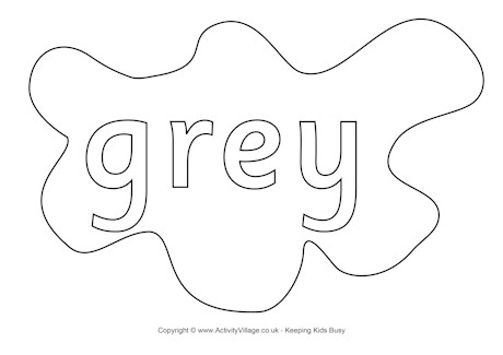 Grey colouring page splats
