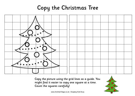 Grid copy Christmas tree
