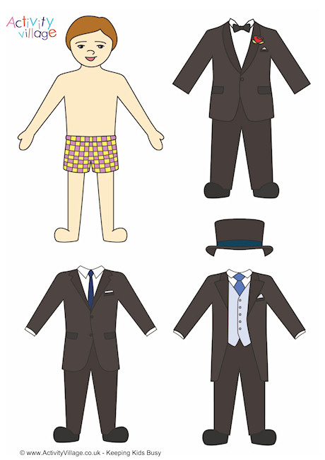 Groom Paper Doll