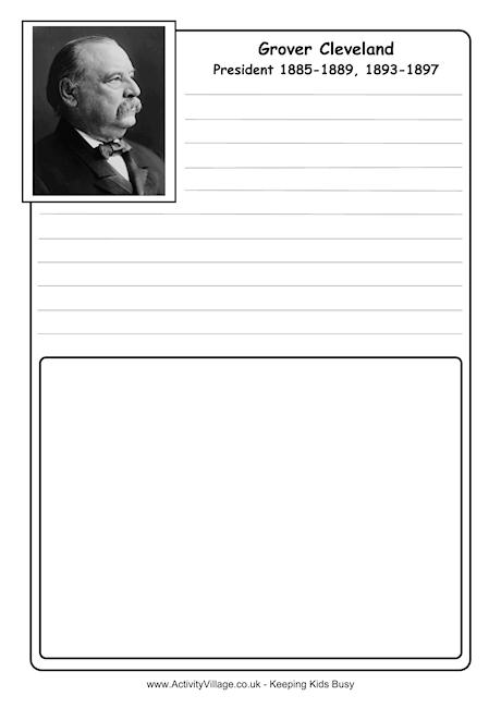 Grover Cleveland notebooking page