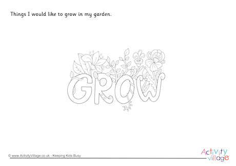 Grow in my garden worksheet Grow in my garden worksheet