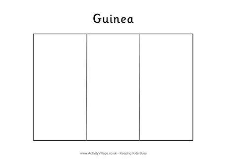 Guinea Flag Colouring Page