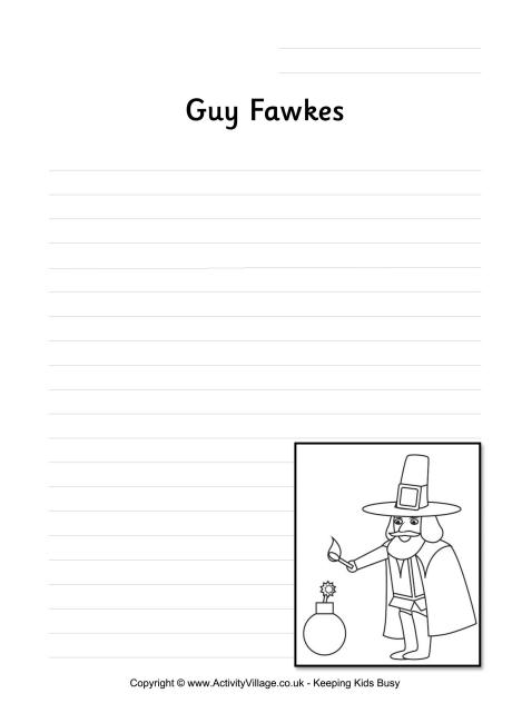 Guy fawkes writing page