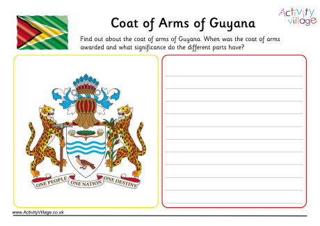 Guyana Coat Of Arms Worksheet Guyana Coat Of Arms Worksheet
