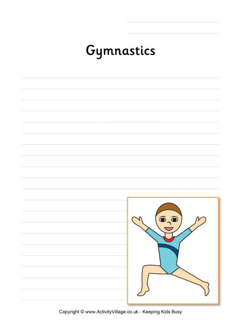 Gymnastics writing page Gymnastics writing page