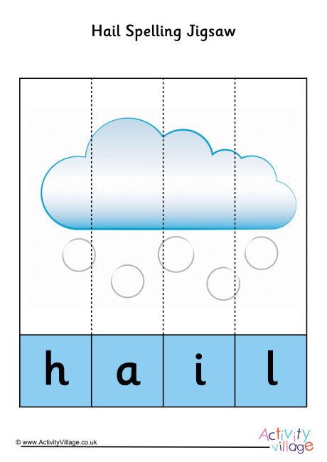 Hail Spelling Jigsaw Hail Spelling Jigsaw