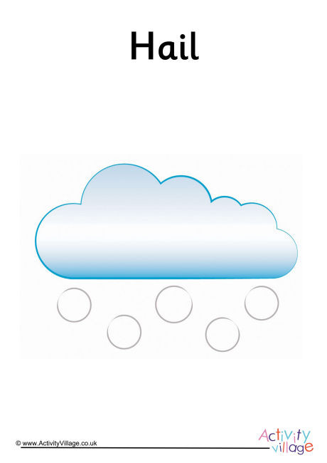 Hail Weather Symbol Poster