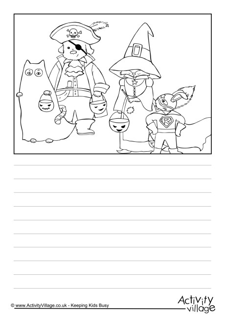 Halloween Animals Story Paper Halloween Animals Story Paper