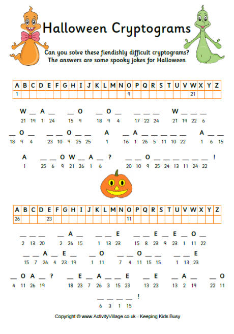 Halloween cryptograms 1