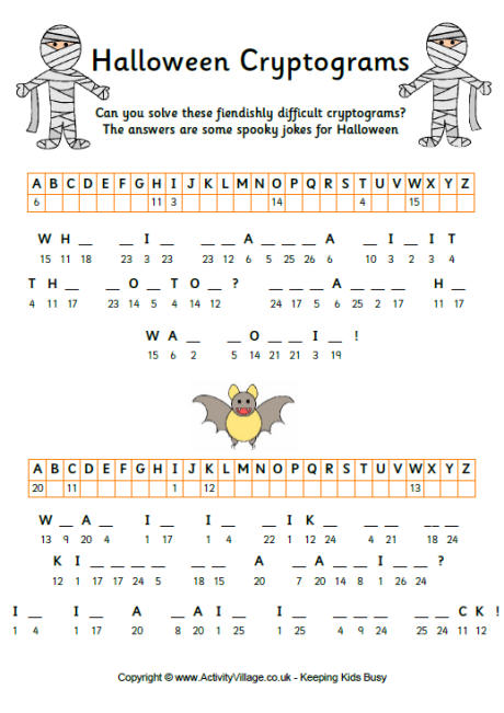 Halloween cryptograms 2