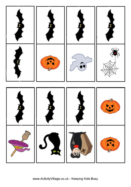 Halloween Dominoes Printable