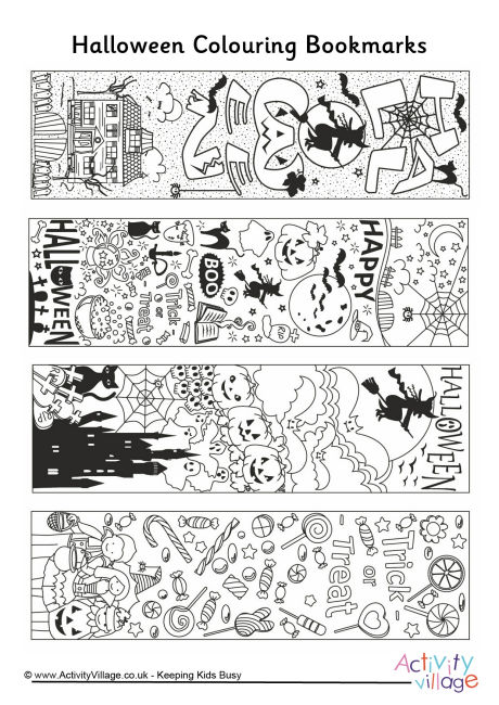 halloween bookmarks coloring pages - photo #9