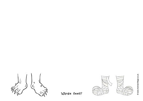 Halloween Feet Doodle Page