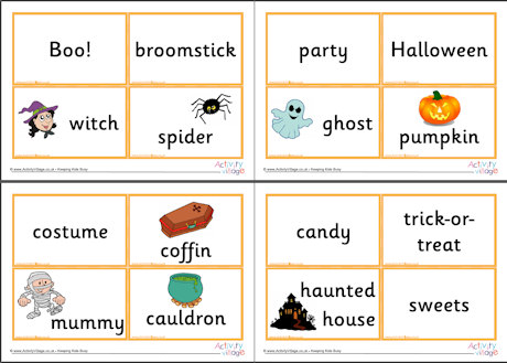 Halloween flash cards Halloween flash cards