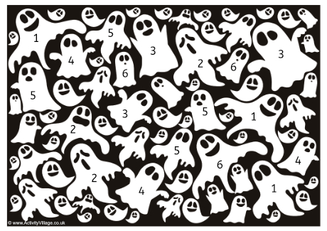 Halloween Ghosts Dice Game 1 Halloween Ghosts Dice Game 1