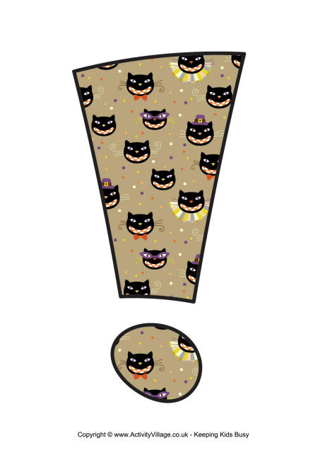 Halloween letter Exclamation