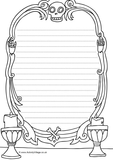 Halloween mirror frame