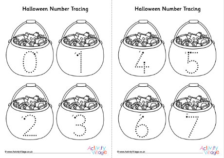 Halloween number tracing