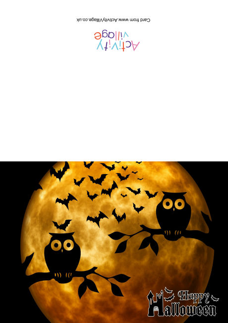 Halloween owls card