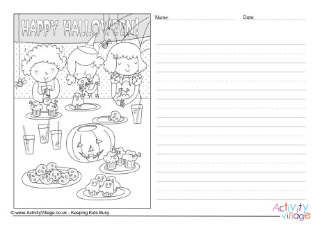 Halloween Party Story Paper