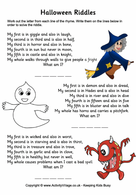 Halloween riddles