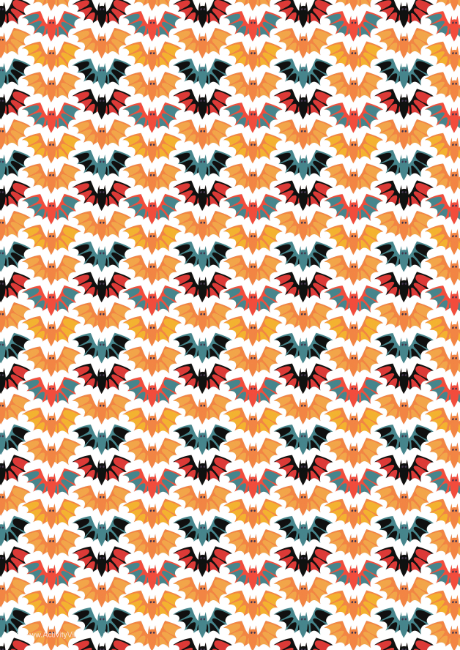 Halloween Scrapbook Paper Bats