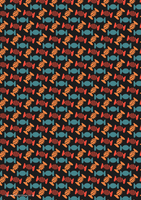 Halloween Scrapbook Paper Candy