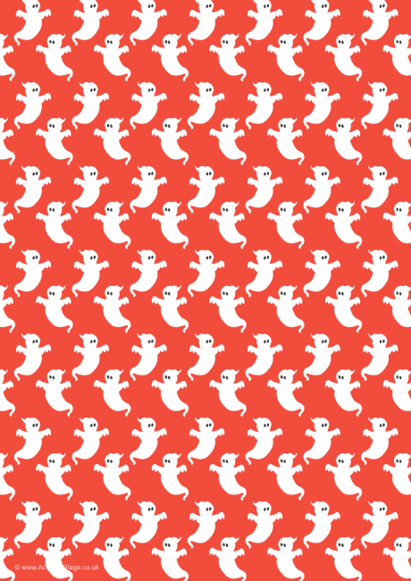 Halloween Scrapbook Paper Ghosts 2